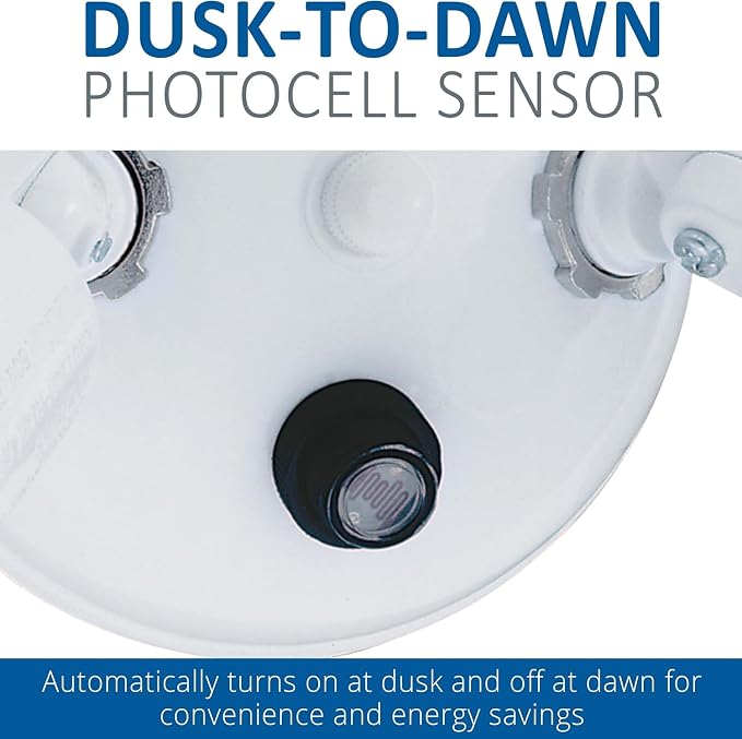 Lithonia Lighting Adjustable Dusk Dawn Security Light, Twin Par Outdoor Flood - Image 7