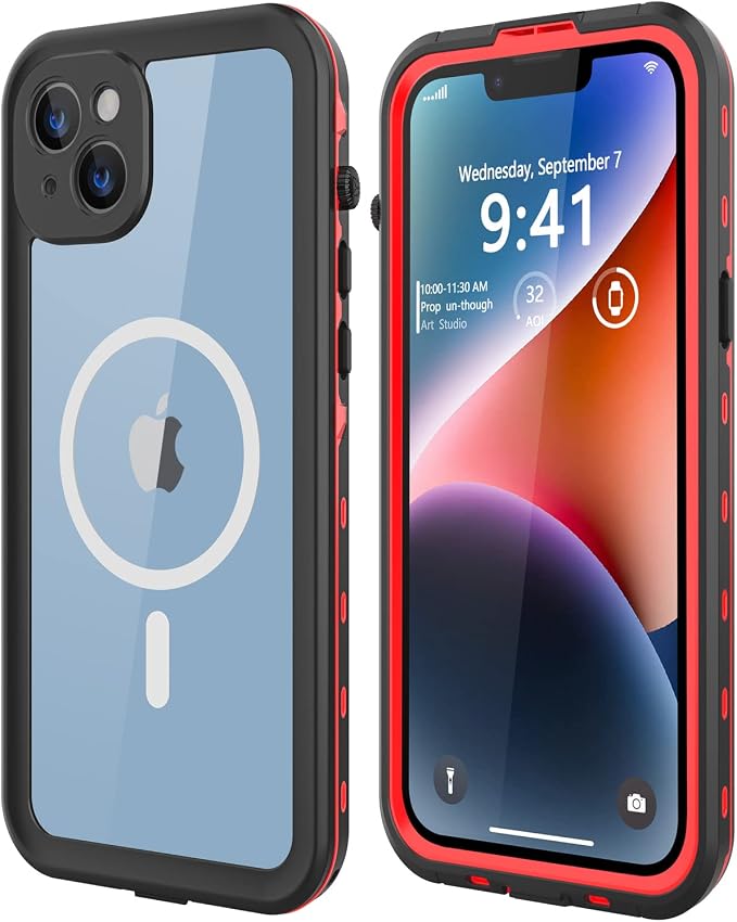 for iPhone 14 Plus Waterproof Case by Dewfoam