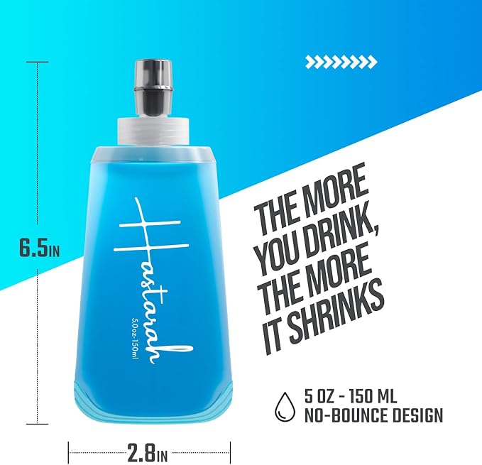 Flexible Collapsible Water Bottle | 5oz, BPA/PVC Free, Hiking & Travel - Image 2