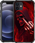 for iPhone 12 Mini Case, Gestures Funny Skull Pattern Graphic Design Girl Boy by FKBRCL4U
