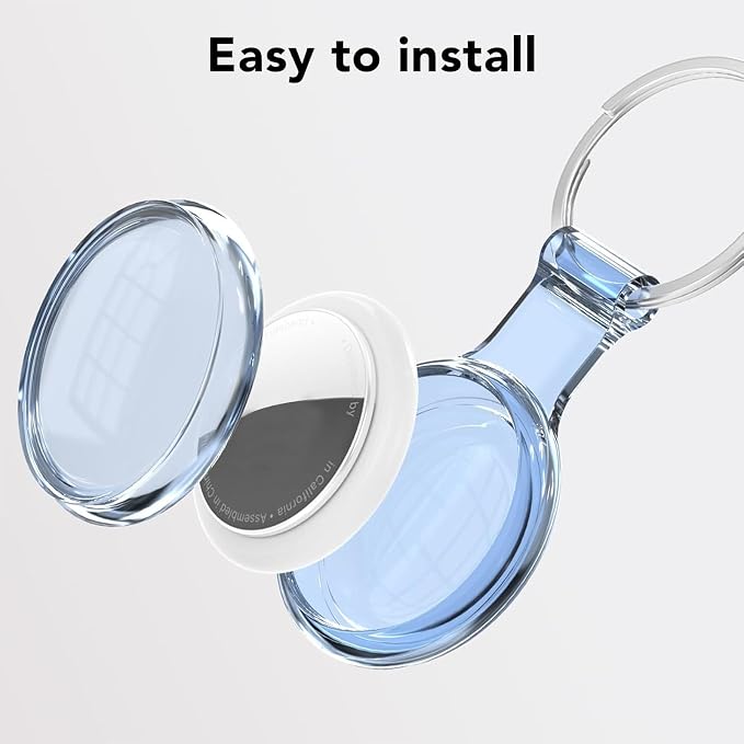 Compatible with AirTag Holder Case Keychain 4 Pack, - Image 4