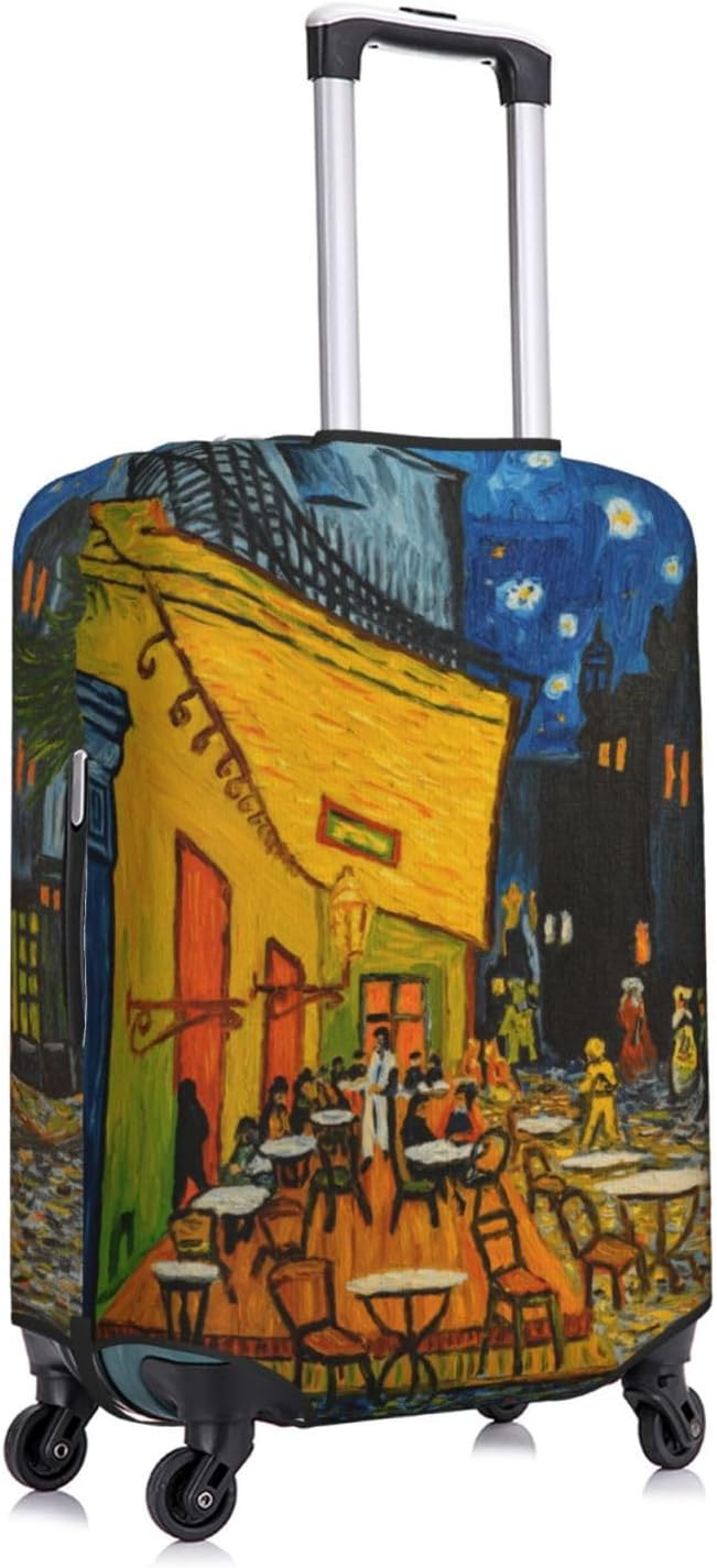 Van Gogh Cafe Terrace at Night Elastic Luggage Cover, Suitcase Protector - Image 3