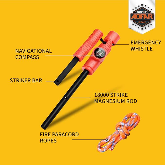 AOFAR Fire Starter AF-381/AF-381plus Fire Steel - Image 2