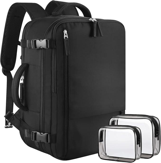 Sinaliy Large Travel Backpack for Women Men, Expandable 40L Carry On Backpack by Sinaliy