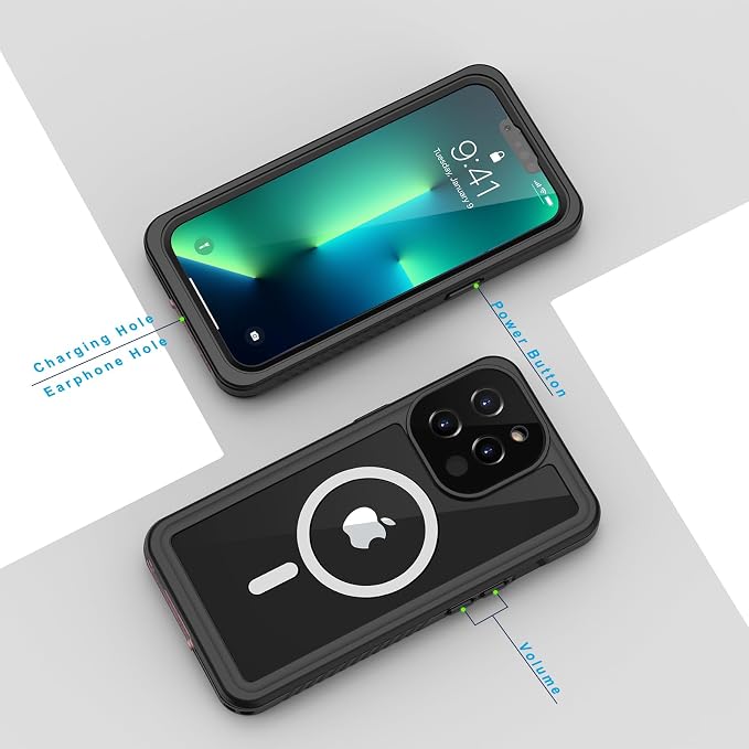 Lanhiem Magnetic for iPhone 13 Pro Case, Waterproof Dustproof Cover, Full Body - Image 6