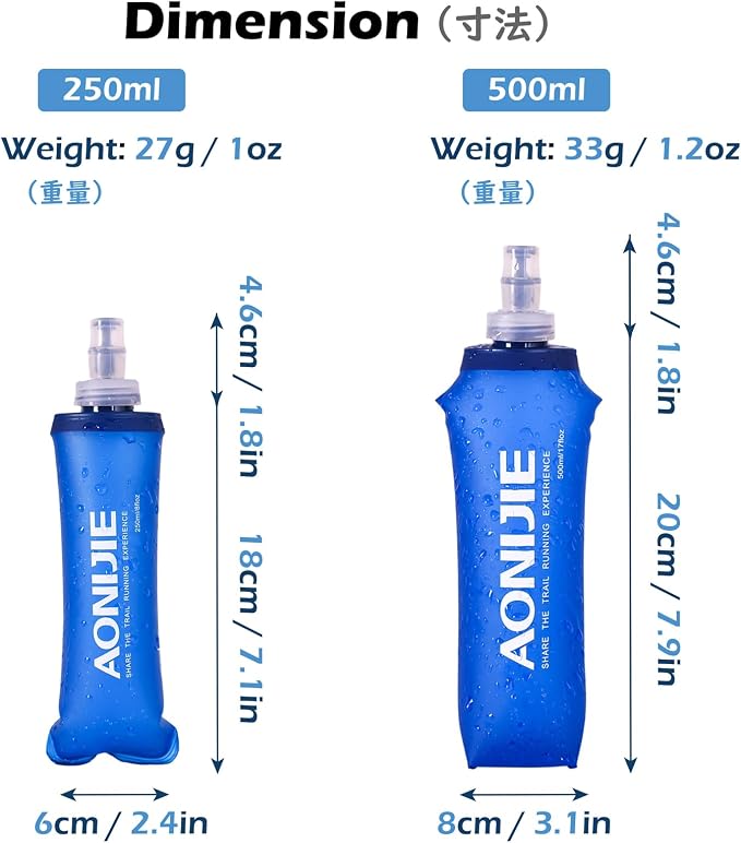 TRIWONDER TPU Soft Folding Water Bottles BPA-Free Collapsible Flask - Image 2