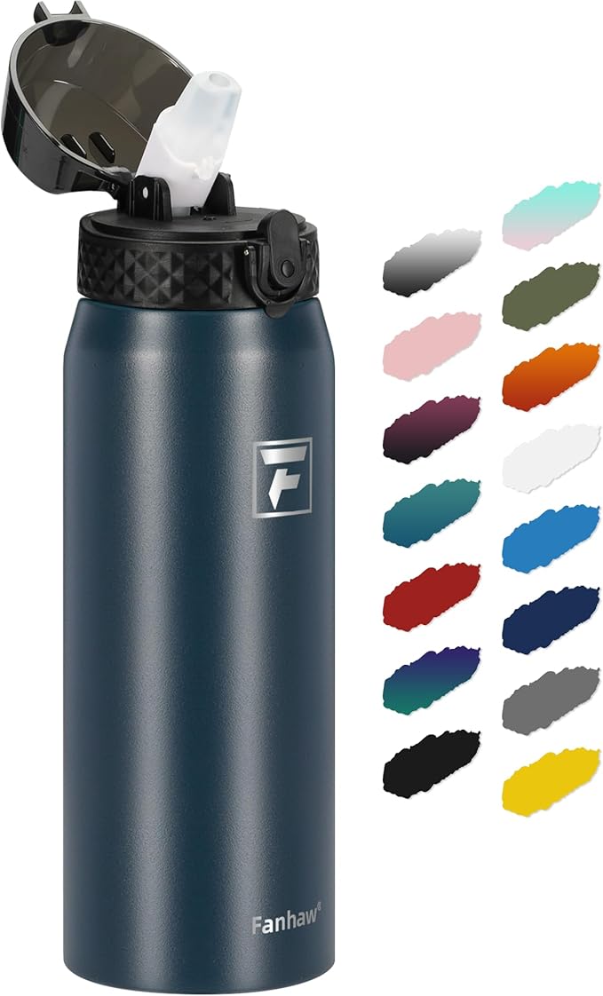 Fanhaw 24 oz Insulated Stainless Steel Water Bottle by FANHAW
