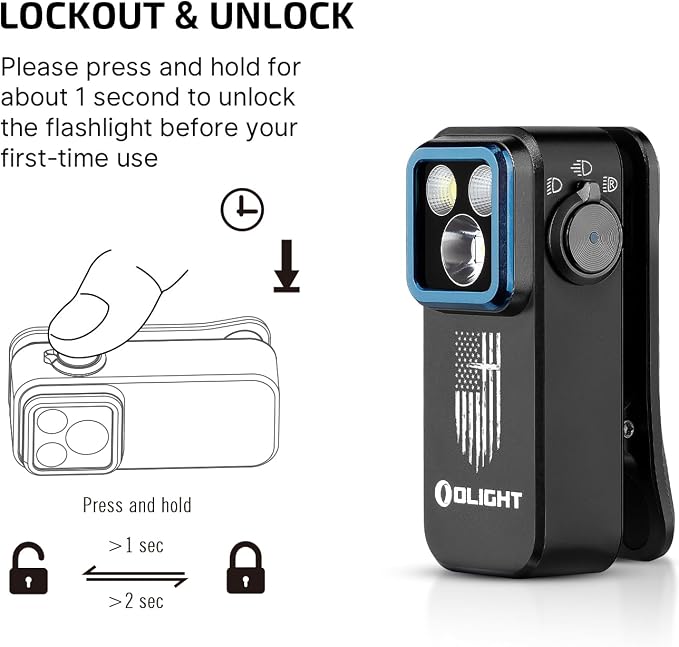 OLIGHT Oclip Pro EDC Flashlight Clip-on Light, Rechargeable 500 Lumens - Image 5