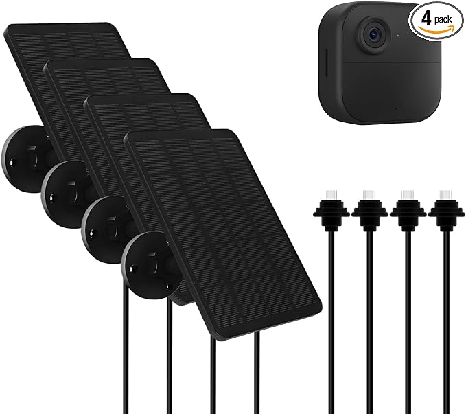 4 Pack Solar Panel for Blink Outdoor 4 Camera, 4W Solar Panels by YCTechCam