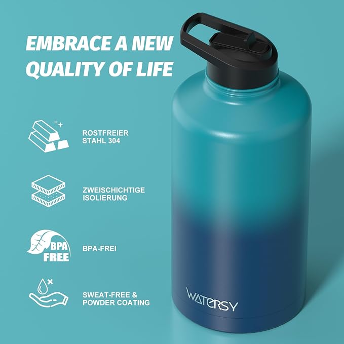 87oz Insulated Water Bottle, BPA Free&Leak Proof, 1.5 Gallon Stainless Steel - Image 8