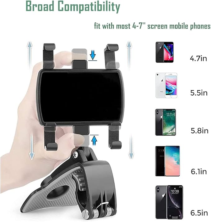 YAOKEEP Universal Car Phone Holder Mount, 360 Degrees Rotation Dashboard Phone - Image 5