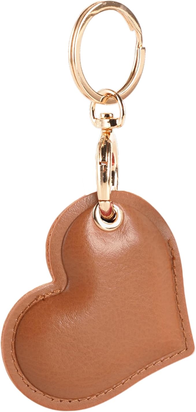 Leather Charm Keychain Holder Case Compatible by BORKUANA