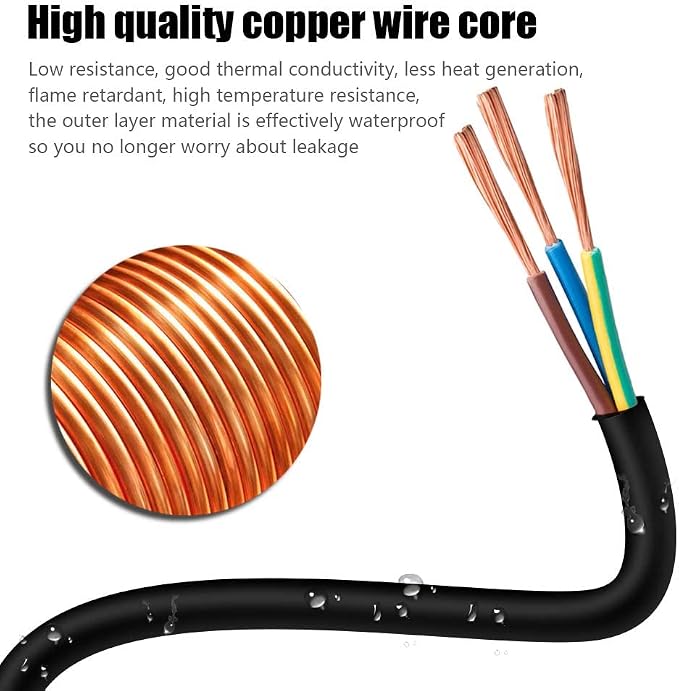 1 FT 12/3 Outdoor Extension Cord, Heavy Duty 3-Outlet SJTW Indoor/Outdoor - Image 5