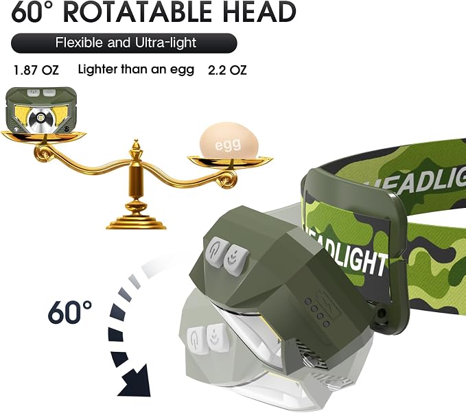 LHKNL Headlamp Flashlight, Lumen Ultra-Light Bright LED Rechargeable Headlight - Image 5