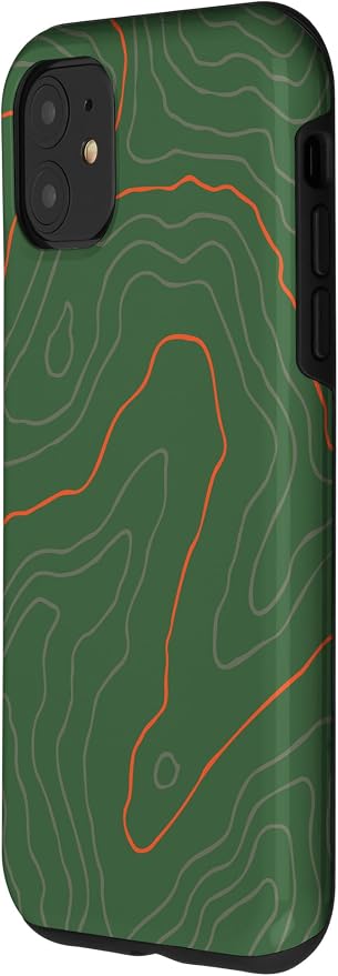 Backcountry Topo Guide Orange Lines Topographical Map Case - Image 2