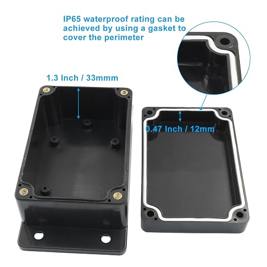 1 Pack Junction Box, 4 x 2.7 x 2 Inch IP65 Waterproof Project Box, ABS Plastic - Image 3