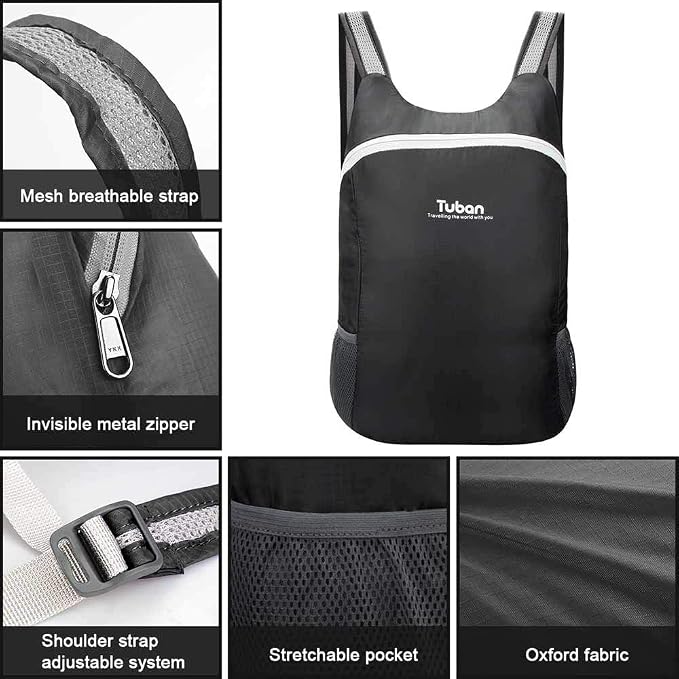 Ultra Lightweight Packable Water Resistant Backpack - Image 7