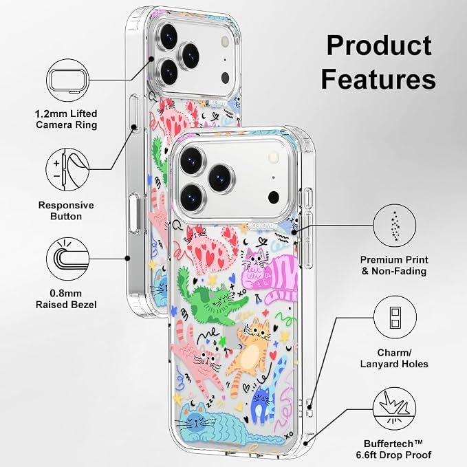 MOSNOVO for iPhone 17 Pro Max Case, Shockproof Military-Grade Protection 6.6ft - Image 7