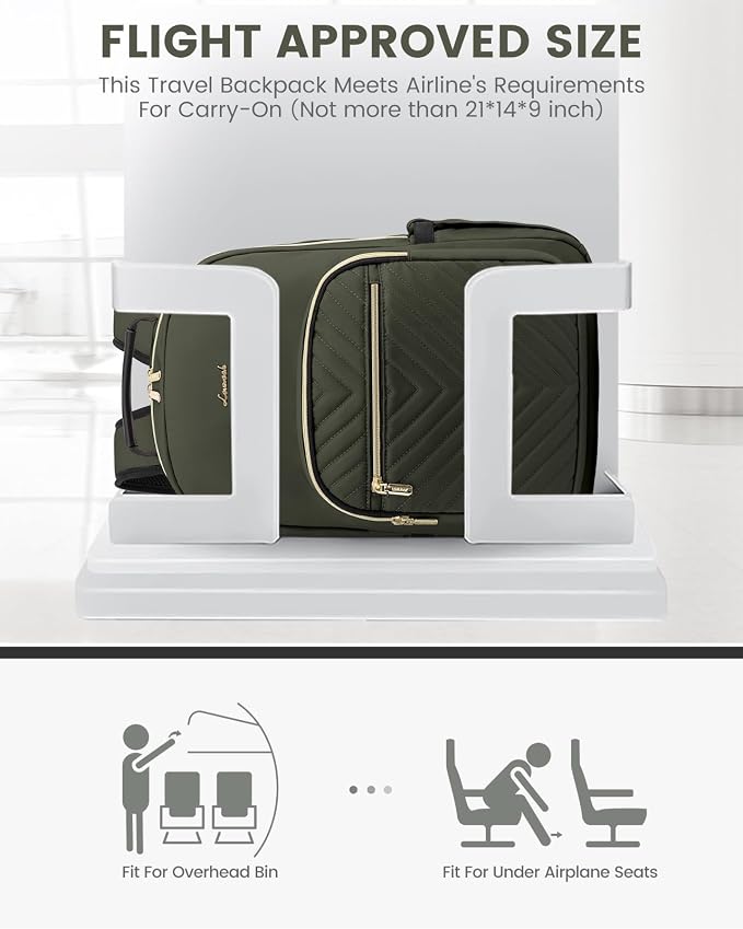 LOVEVOOK Laptop Backpack Purse for Women, Work Business Travel Computer Bags - Image 8