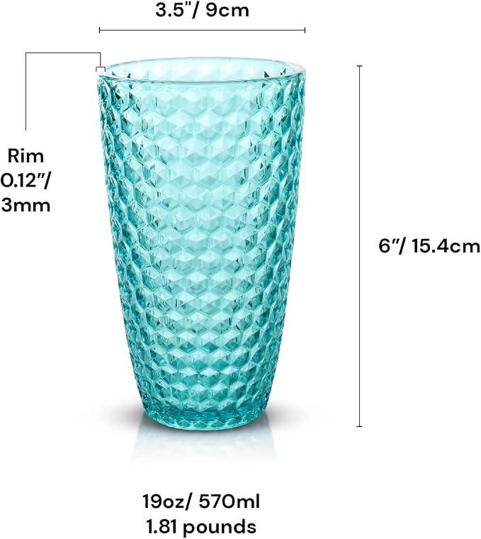 BELLAFORTE Shatterproof Tritan Plastic Tall Tumbler, 19oz - Image 7