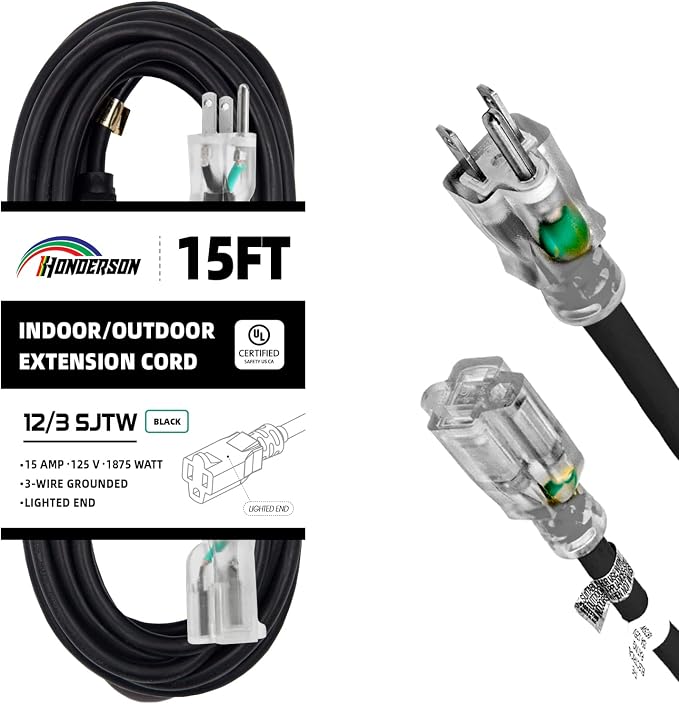 Indoor Outdoor Extension Cord Weatherproof by HONDERSON
