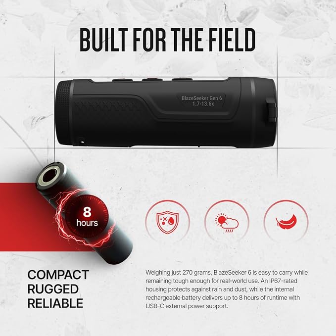 ATN BlazeTrek 6 Thermal Monocular, 6th Gen Thermal Engine, 384/640 Resolution - Image 6