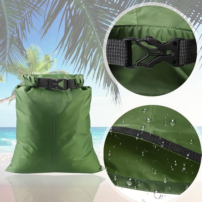 Pimoys 5 Pack Waterproof Dry Sacks, Lightweight Outdoor Dry Bags Ultimate Dry - Image 2