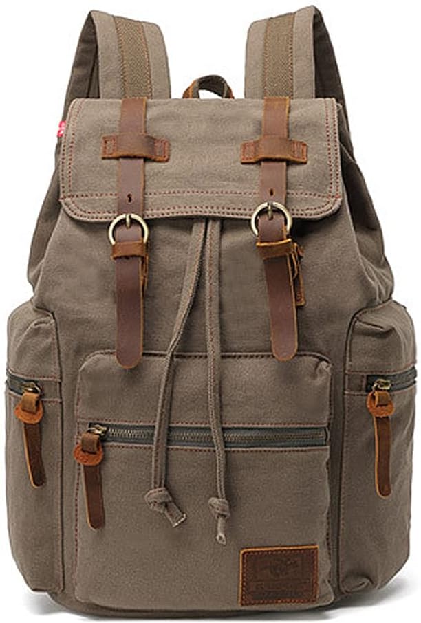 AUGUR High Capacity Canvas Vintage Backpack by AUGUR