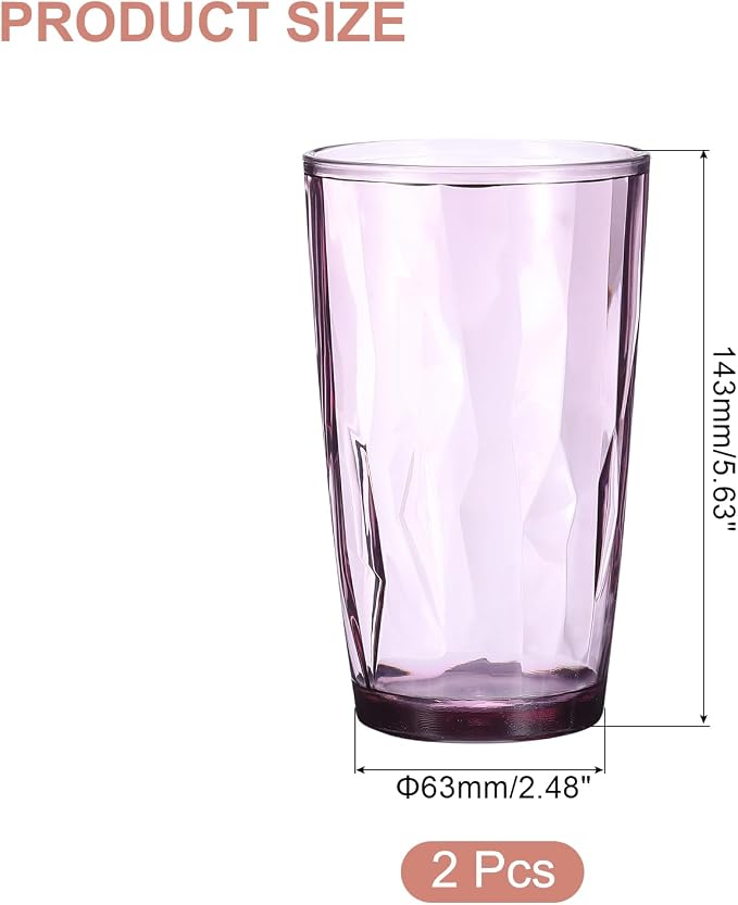 uxcell 17oz Acrylic Drinking Glasses - Image 2