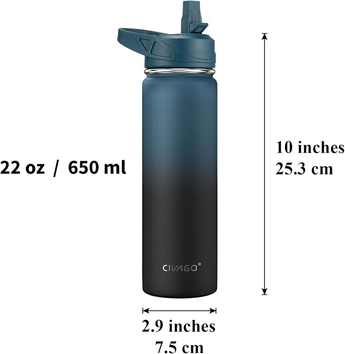 CIVAGO 22 oz Insulated Water Bottle - Image 4