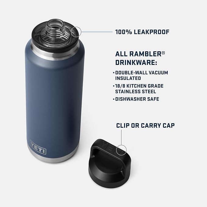 YETI Rambler 46 oz Bottle, Vacuum Insulated, Stainless Steel - Image 2