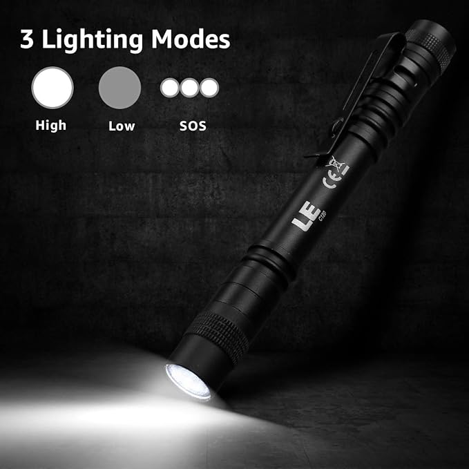 LE LED Pen Flashlights, Lightweight, Waterproof Pocket Flashlight - Image 2