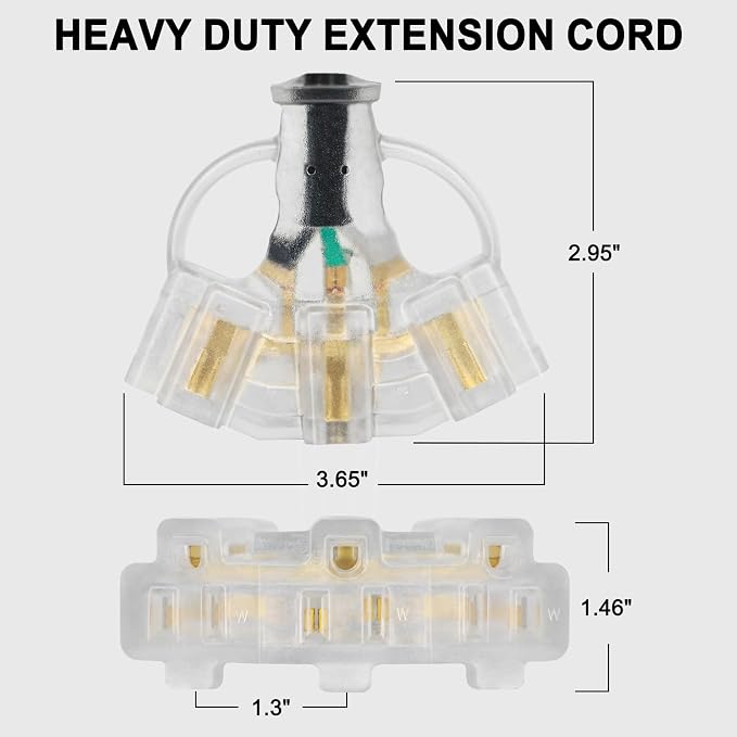 10FT 12/3 Outdoor Extension Cord - Image 2