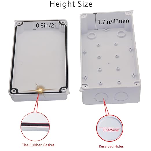 Junction Box, Reserved Holes Electrical Boxes Waterproof IP65 ABS Plastic - Image 4