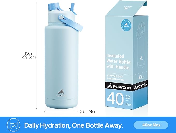 POWCAN 40 oz Insulated Water Bottle - Image 5