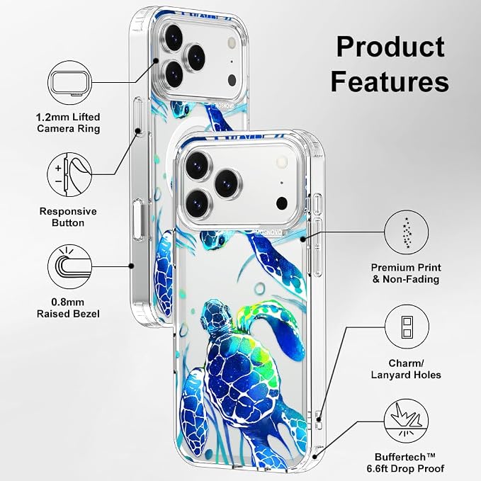 MOSNOVO for iPhone 17 Pro Max Case | Military Grade 6.6ft Drop Tested | Camera - Image 7
