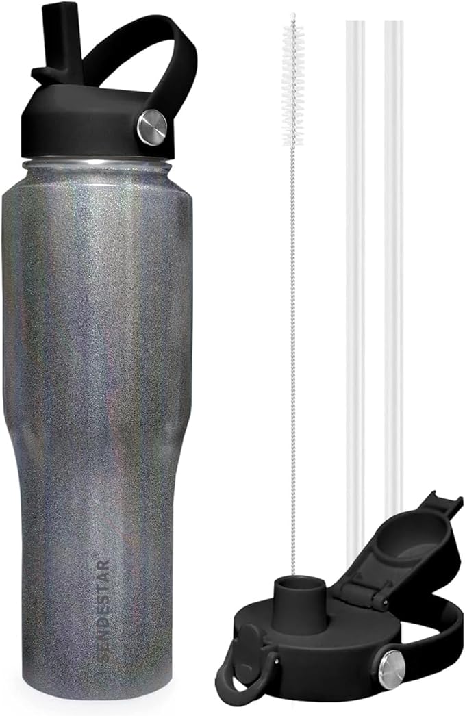 SENDESTAR Water Bottle, Wide Mouth Stainless Steel Vacuum Insulated Double Wall by Sendestar