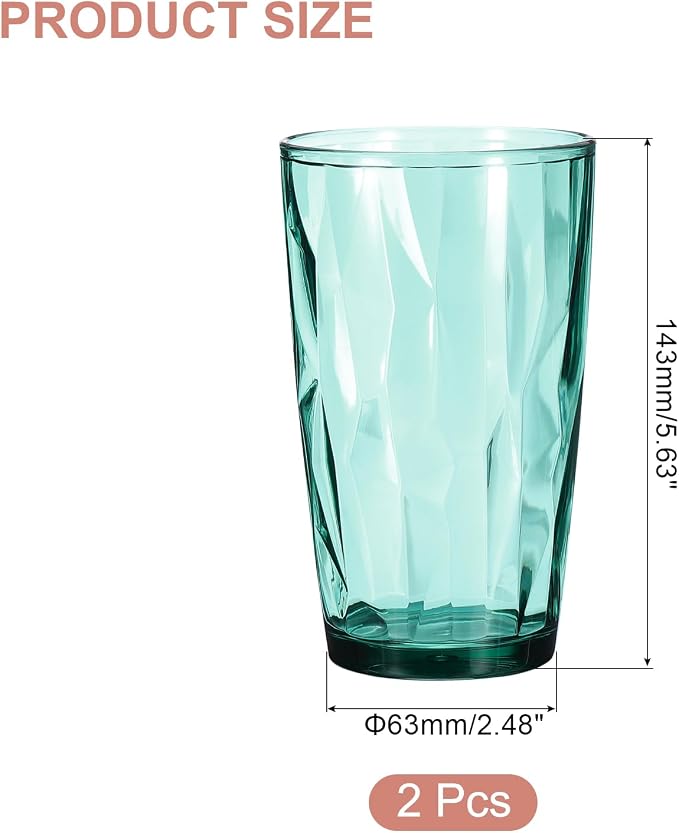 uxcell 17oz Acrylic Drinking Glasses - Image 2