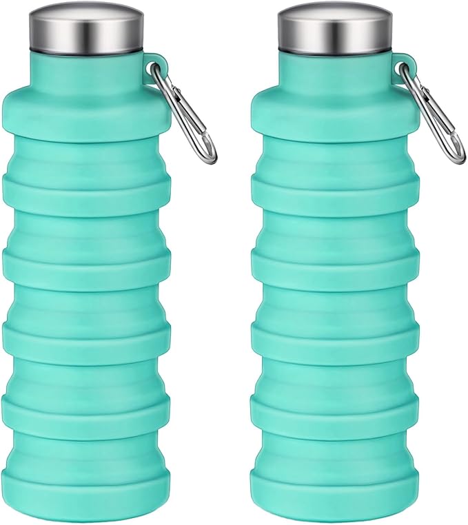 Collapsible Water Bottles, 16oz Capacity Portable Reusable Silicone Water Bottle by Unknown
