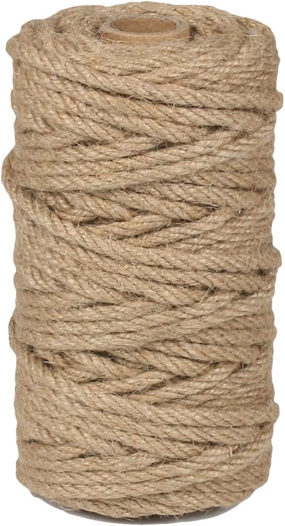PerkHomy 4mm Jute Rope 120 Feet Twisted Heavy Duty and Thick Twine Rope by PerkHomy