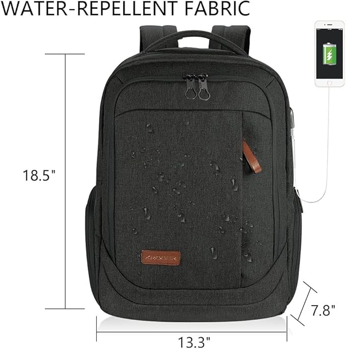 KROSER Laptop Backpack Large Computer Backpack Fits up to 17.3 Inch Laptop - Image 3