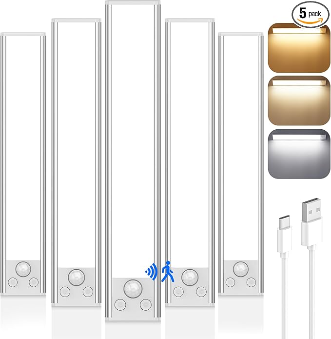 VerRon 5 Pack Under Cabinet Lighting Wireless, Battery Operated Motion Sensor by WelcometoVerRon