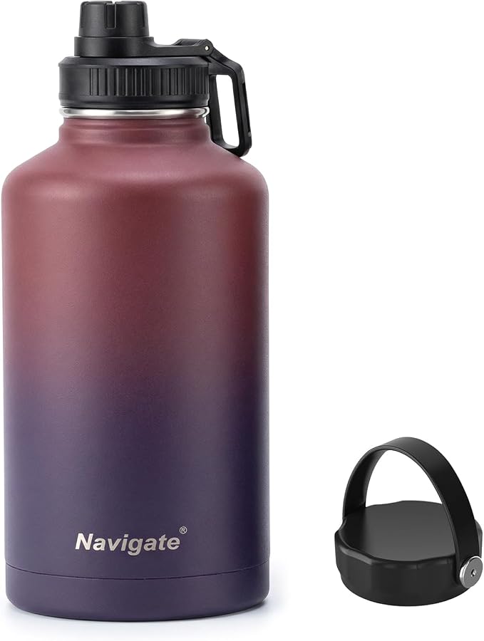 Navigate 64 oz Insulated Stainless Steel Sports Water Bottle by Navigate