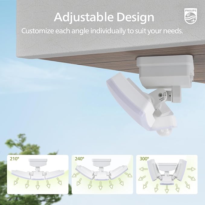 Philips 3600LM Solar Security Lights, 5000K Waterproof Dimmable LED Motion - Image 9