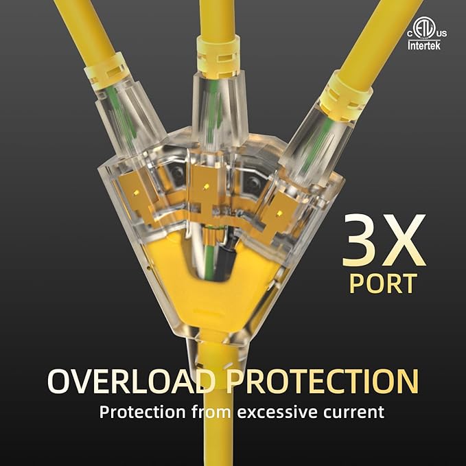 12FT 12 Gauge Heavy Duty Outdoor Extension Cord Waterproof - Image 4