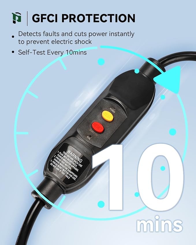 PLUGTUL 3FT GFCI Extension Cord - Image 3