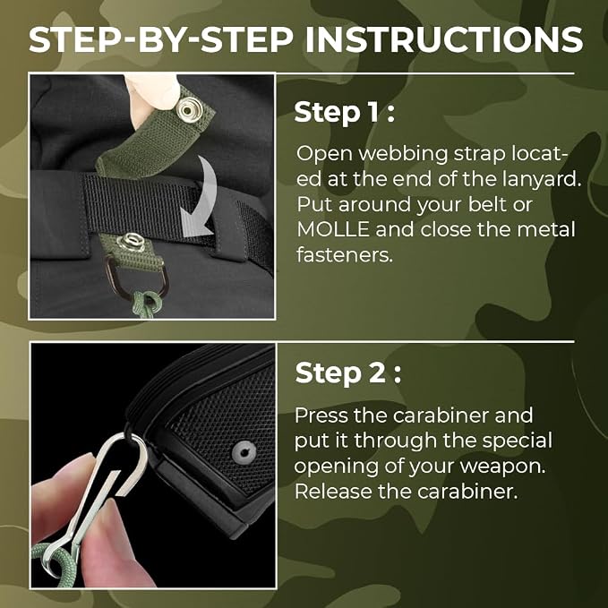 TECEUM Tactical Pistol Lanyard – 3+ Colors – Equipment Accessories - Image 7