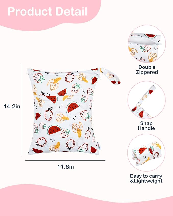 ALVA ALVABABY 2pcs Waterproof Wet Dry Bags, Reusable - Image 3