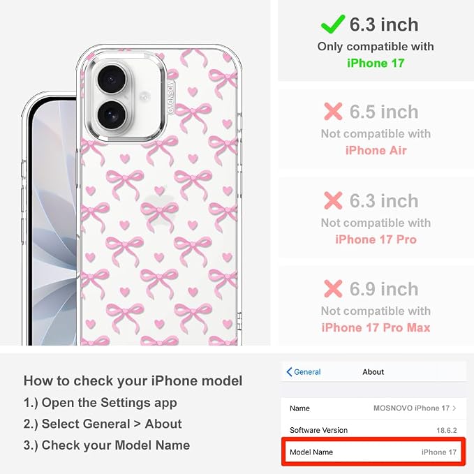 MOSNOVO for iPhone 17 Case | Military Grade 6.6ft Drop Tested | Camera Control - Image 2
