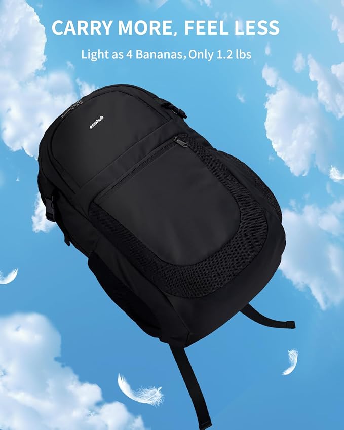 ECOHUB Travel Backpack for Men Women, 17.3 inch Suspended Laptop Backpack - Image 6
